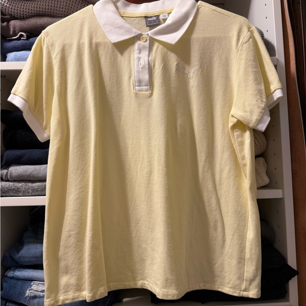 Puma Men's Yellow Polo Shirt size small. Like new